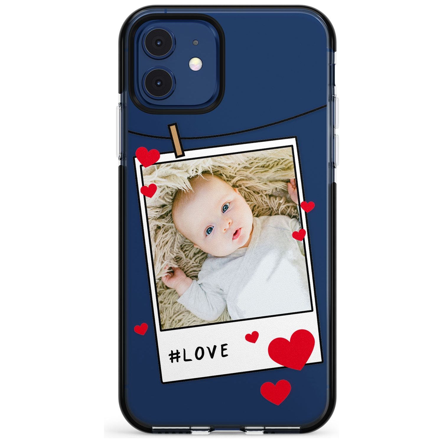 Love Instant Film Pink Fade Impact Phone Case for iPhone 11 Pro Max