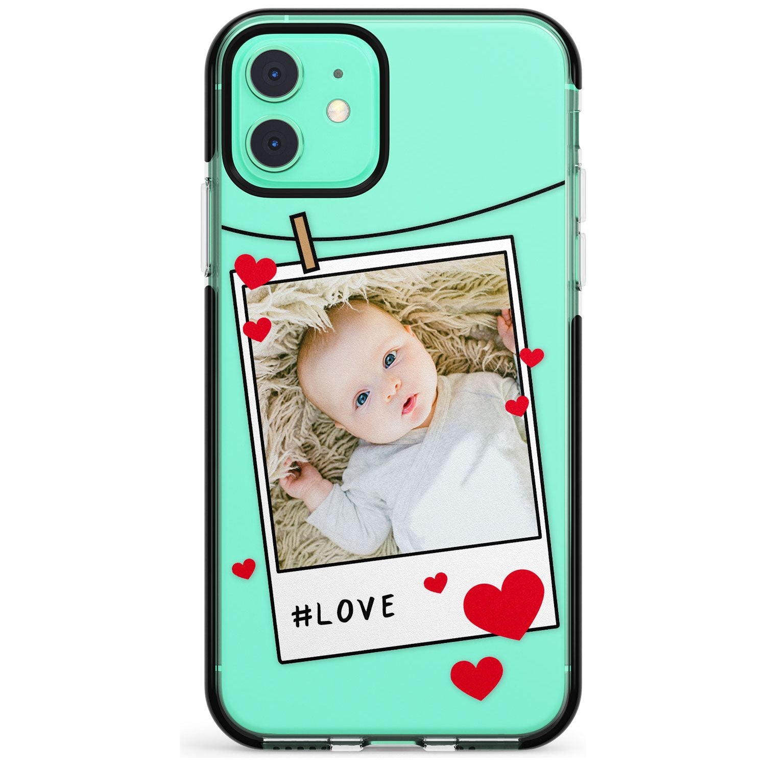 Love Instant Film Pink Fade Impact Phone Case for iPhone 11 Pro Max