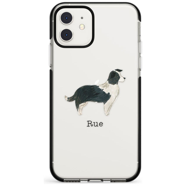 Border Collie Pink Fade Impact Phone Case for iPhone 11 Pro Max