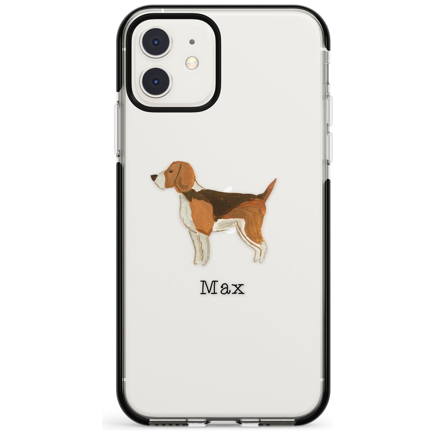 Hand Painted Beagle Black Impact Phone Case for iPhone 11