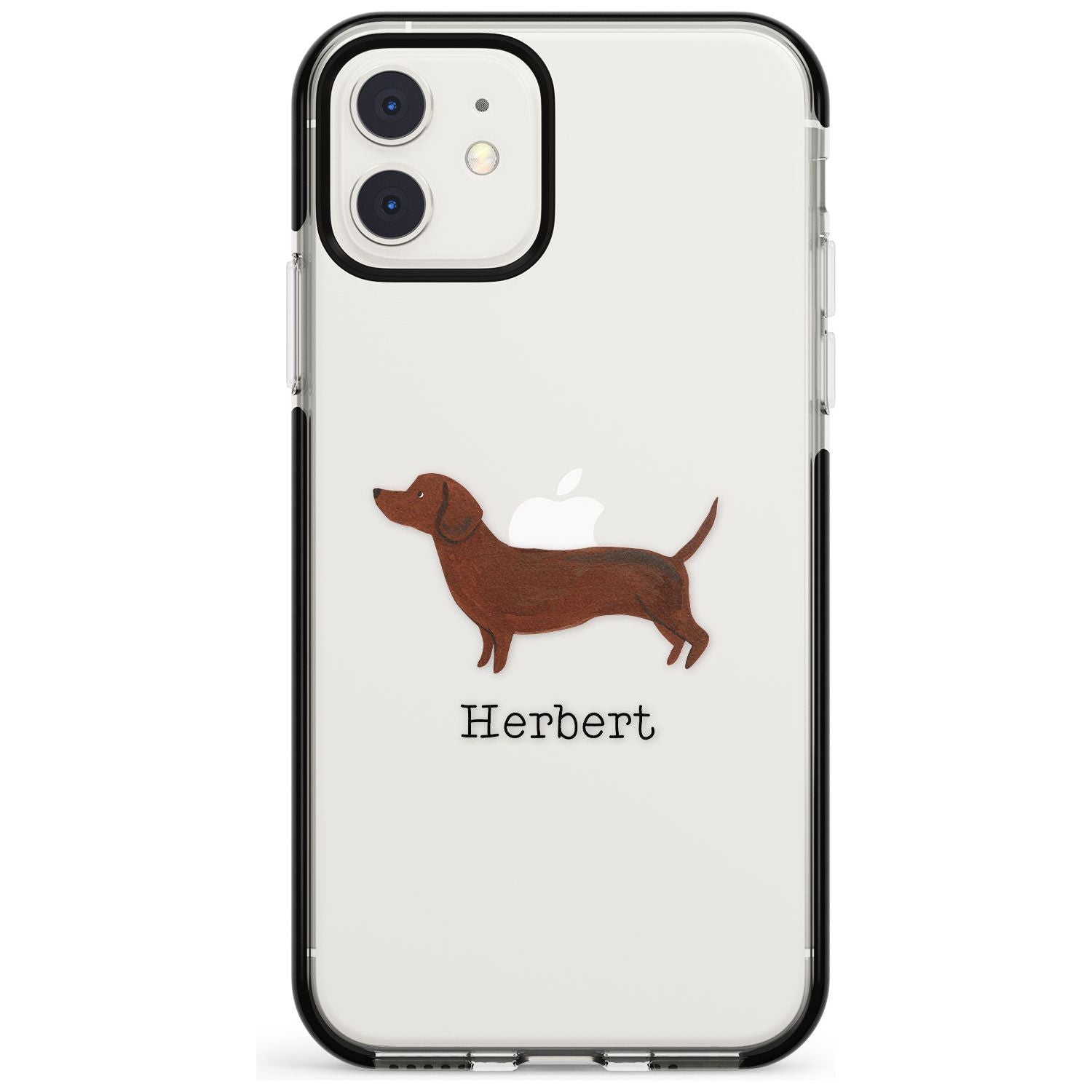 Hand Painted Sausage Dog Black Impact Phone Case for iPhone 11