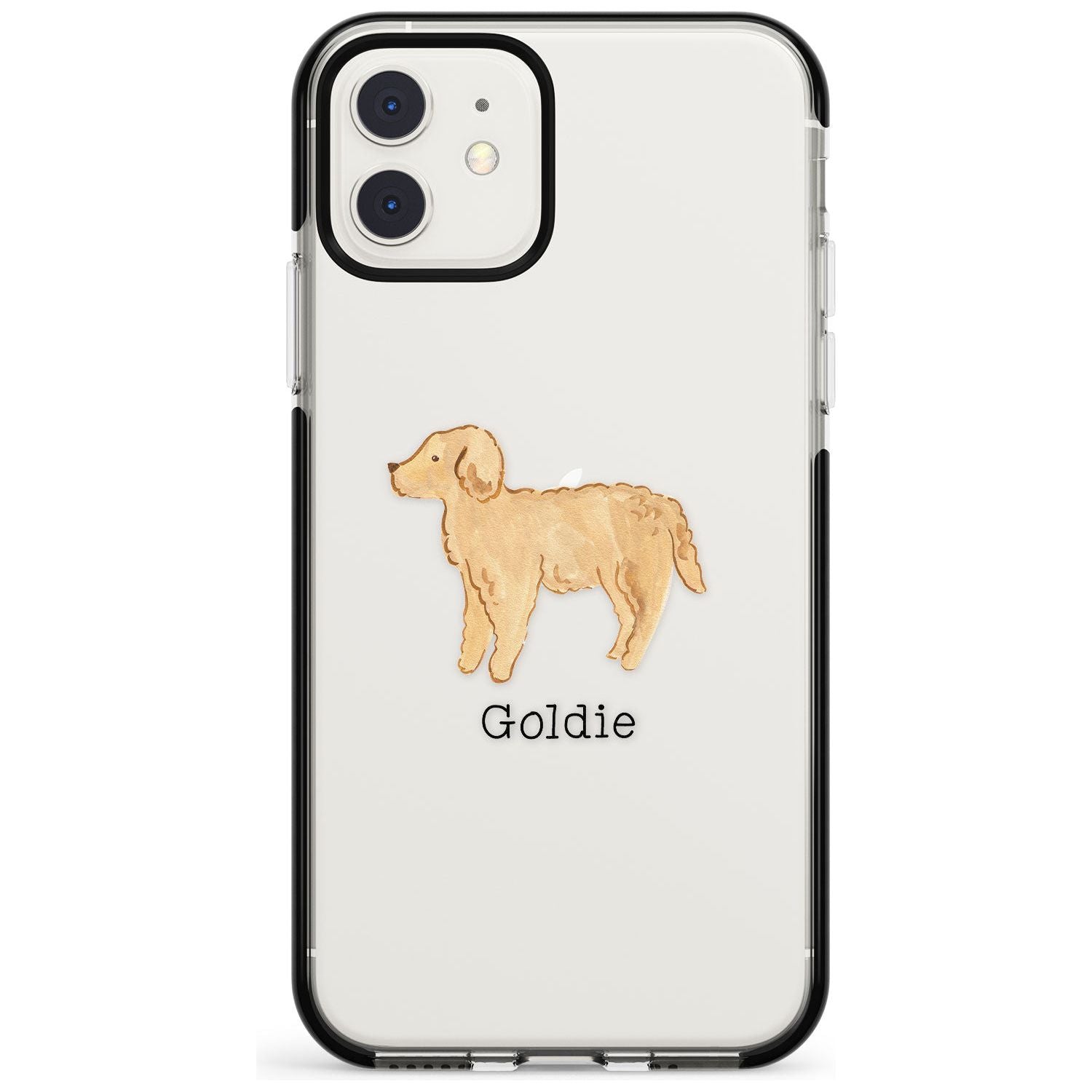 Hand Painted Goldendoodle Black Impact Phone Case for iPhone 11