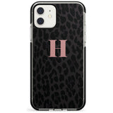 Small Pink Leopard Monogram Black Impact Phone Case for iPhone 11