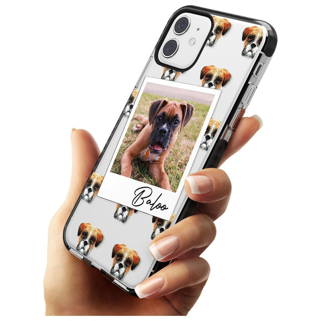 Boxer - Custom Dog Photo Pink Fade Impact Phone Case for iPhone 11 Pro Max