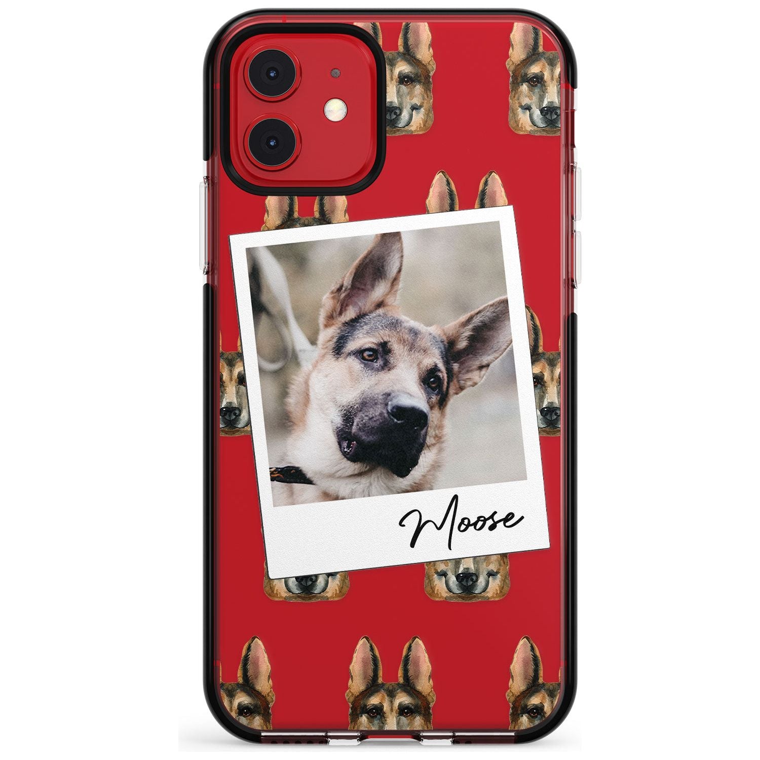German Shepherd - Custom Dog Photo Pink Fade Impact Phone Case for iPhone 11 Pro Max