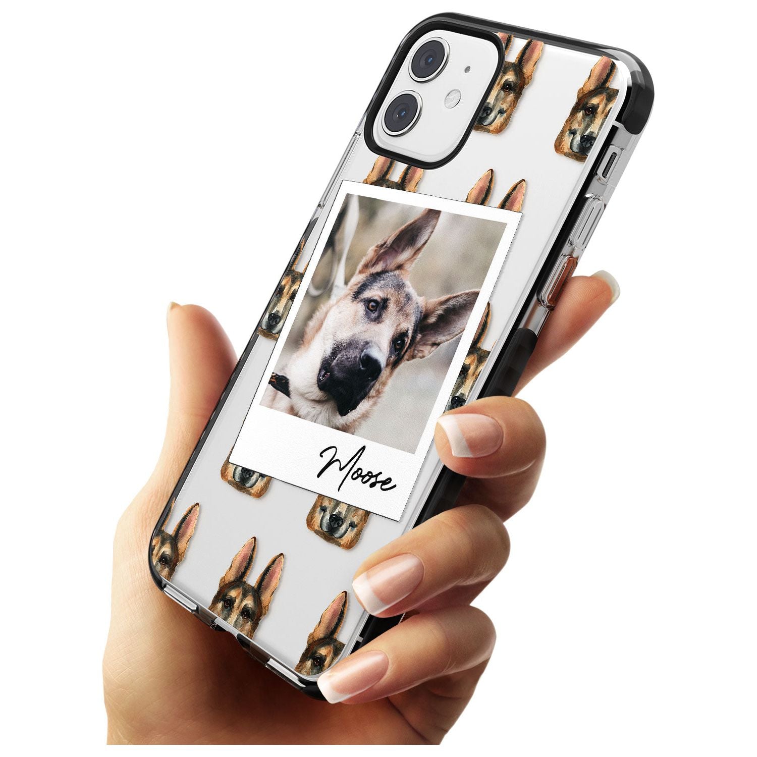 German Shepherd - Custom Dog Photo Pink Fade Impact Phone Case for iPhone 11 Pro Max