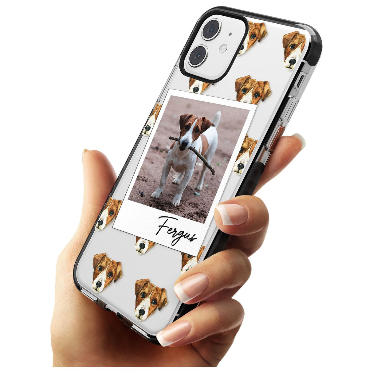 Jack Russell - Custom Dog Photo Pink Fade Impact Phone Case for iPhone 11 Pro Max