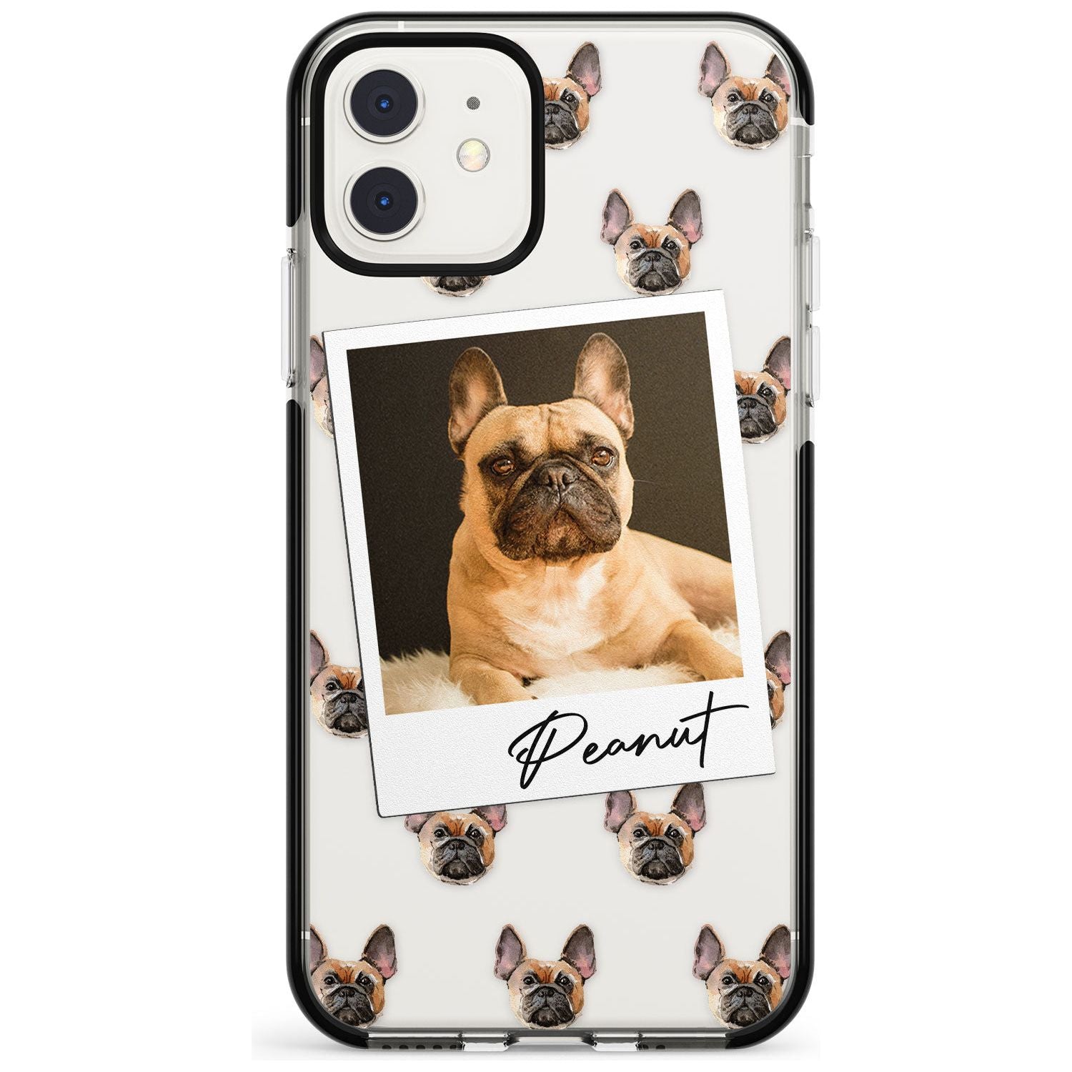 French Bulldog, Tan - Custom Dog Photo Pink Fade Impact Phone Case for iPhone 11 Pro Max