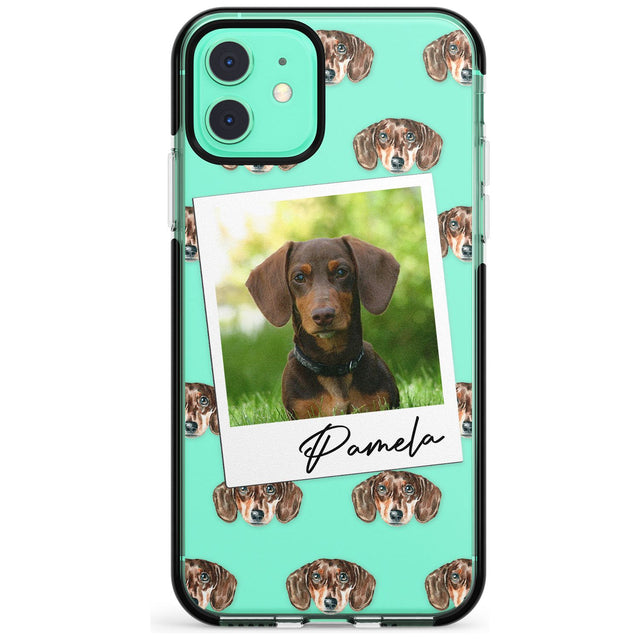 Dachshund, Brown - Custom Dog Photo Pink Fade Impact Phone Case for iPhone 11 Pro Max