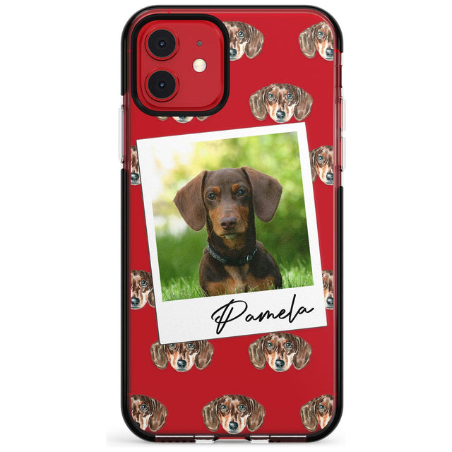 Dachshund, Brown - Custom Dog Photo Pink Fade Impact Phone Case for iPhone 11 Pro Max