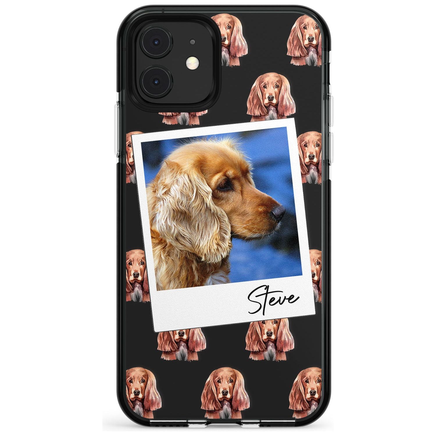 Cocker Spaniel - Custom Dog Photo Pink Fade Impact Phone Case for iPhone 11 Pro Max