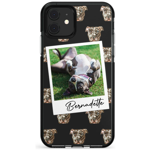Staffordshire Bull Terrier - Custom Dog Photo Pink Fade Impact Phone Case for iPhone 11 Pro Max