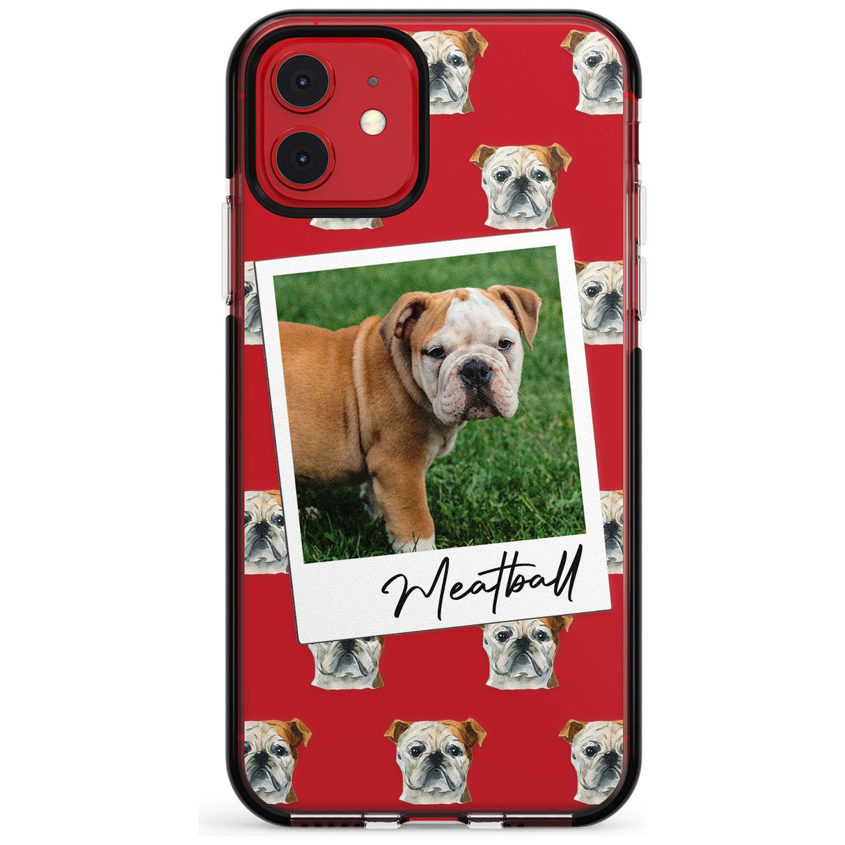 English Bulldog - Custom Dog Photo Pink Fade Impact Phone Case for iPhone 11 Pro Max