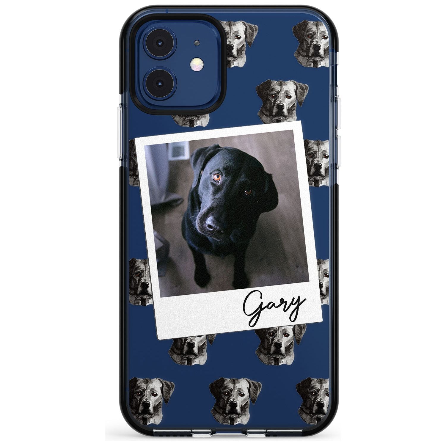 Labrador, Black - Custom Dog Photo Pink Fade Impact Phone Case for iPhone 11 Pro Max