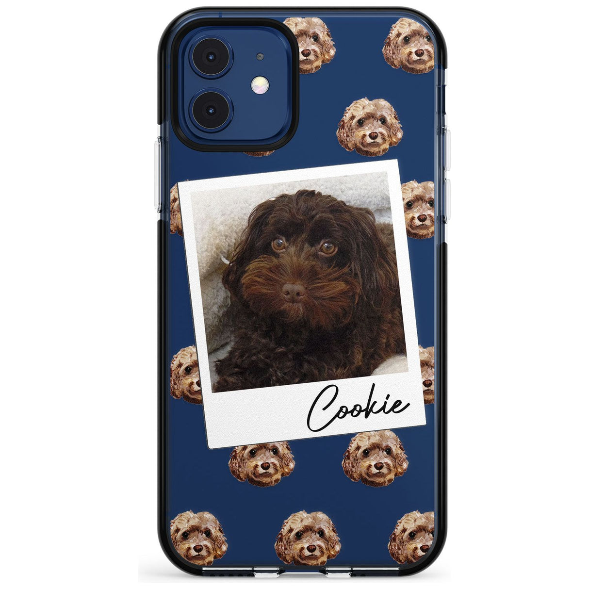 Cockapoo, Brown - Custom Dog Photo Pink Fade Impact Phone Case for iPhone 11 Pro Max