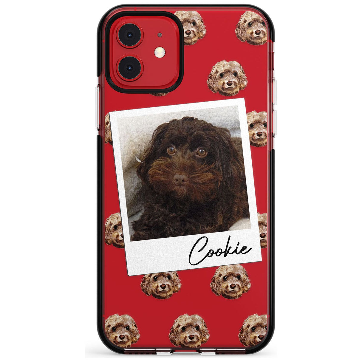 Cockapoo, Brown - Custom Dog Photo Pink Fade Impact Phone Case for iPhone 11 Pro Max