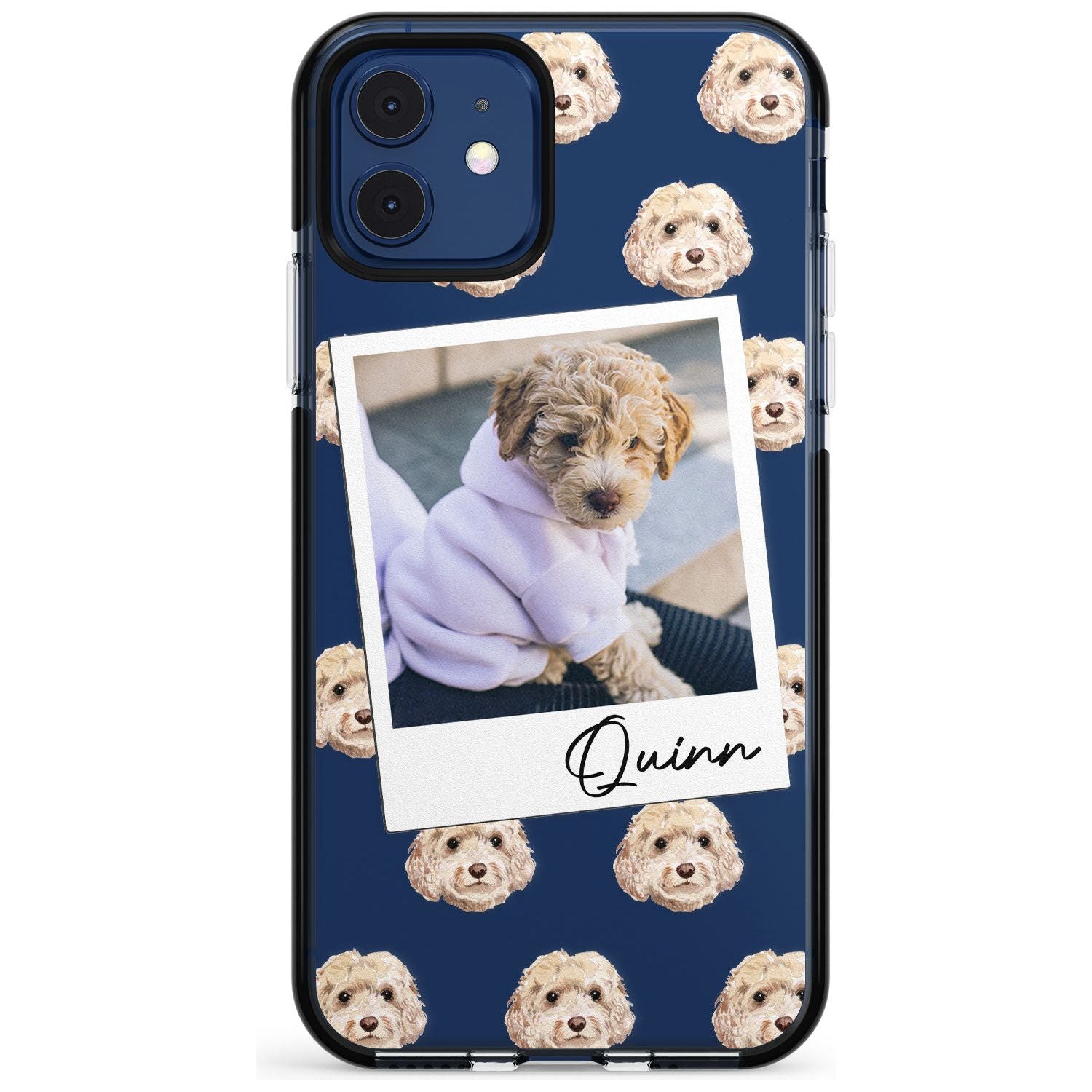 Cockapoo, Cream - Custom Dog Photo Pink Fade Impact Phone Case for iPhone 11 Pro Max