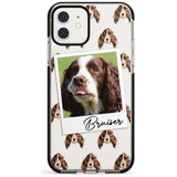 Springer Spaniel - Custom Dog Photo Pink Fade Impact Phone Case for iPhone 11 Pro Max