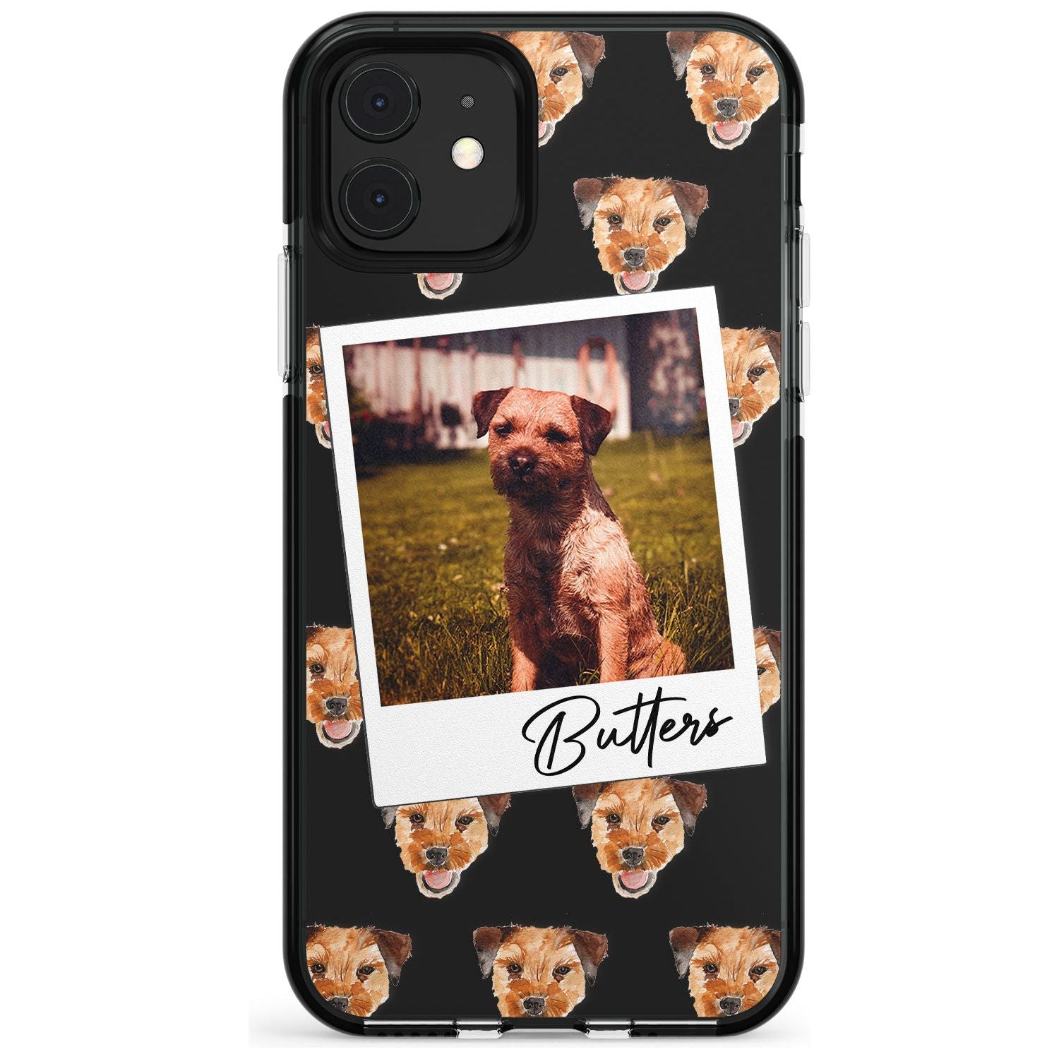 Border Terrier - Custom Dog Photo Pink Fade Impact Phone Case for iPhone 11 Pro Max