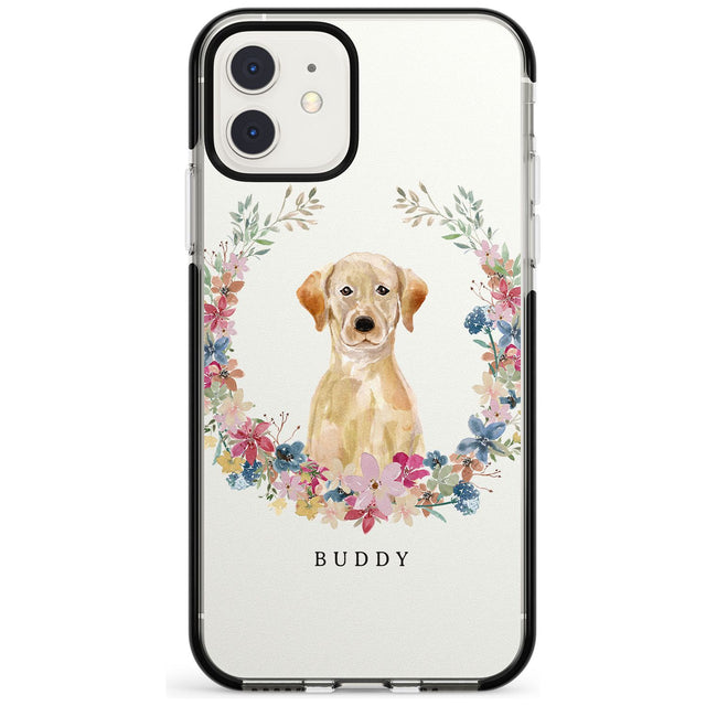 Yellow Labrador Retriever Dog Portrait Black Impact Phone Case for iPhone 11