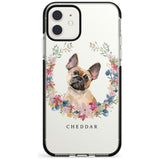 Tan French Bulldog Watercolour Dog Portrait Black Impact Phone Case for iPhone 11