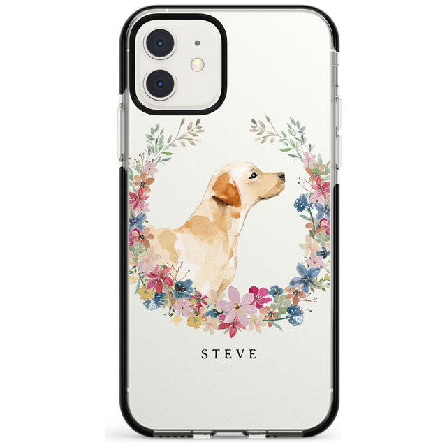 Yellow Labrador - Watercolour Dog Portrait Black Impact Phone Case for iPhone 11