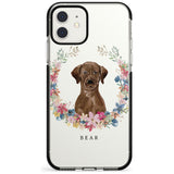 Chocolate Lab - Watercolour Dog Portrait Black Impact Phone Case for iPhone 11