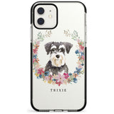 Miniature Schnauzer - Watercolour Dog Portrait Black Impact Phone Case for iPhone 11