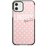 Custom Pink Polka iPhone Case  Black Impact Custom Phone Case - Case Warehouse