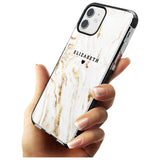 White & Gold Swirl Marble iPhone Case   Custom Phone Case - Case Warehouse