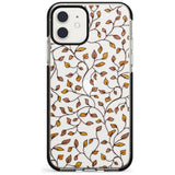 Personalised Autumn Leaves Pattern Black Impact Phone Case for iPhone 11 Pro Max