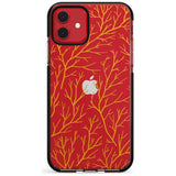 Personalised Bramble Branches Pattern Black Impact Phone Case for iPhone 11 Pro Max