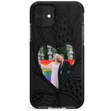 Personalised Henna Heart Photo Case Black Impact Phone Case for iPhone 11 Pro Max