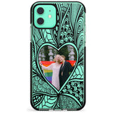 Personalised Henna Heart Photo Case Black Impact Phone Case for iPhone 11 Pro Max