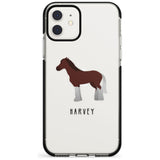 Personalised Brown Horse Black Impact Phone Case for iPhone 11 Pro Max