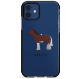 Personalised Brown Horse Black Impact Phone Case for iPhone 11 Pro Max