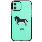 Personalised Black Horse Black Impact Phone Case for iPhone 11 Pro Max