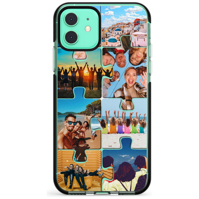 Personalised Jigsaw Photo Grid Black Impact Phone Case for iPhone 11 Pro Max