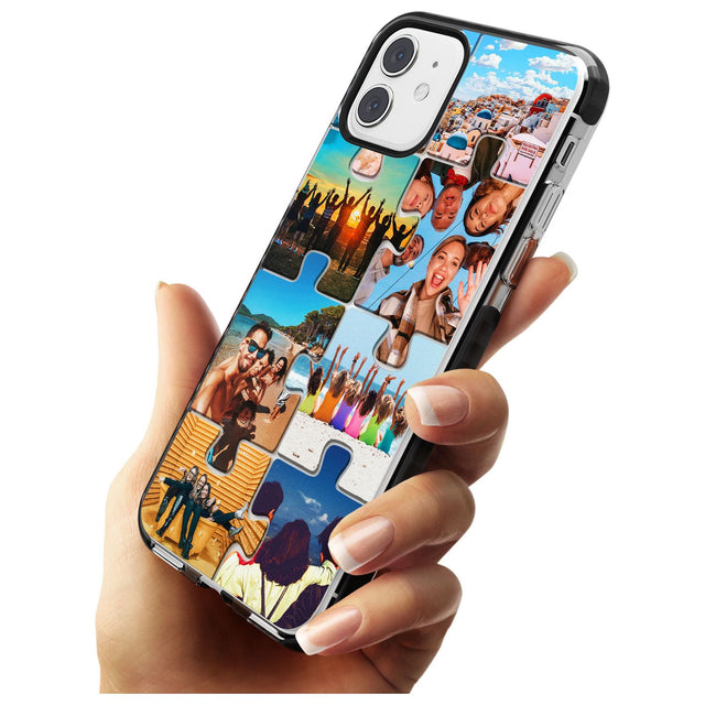 Personalised Jigsaw Photo Grid Black Impact Phone Case for iPhone 11 Pro Max