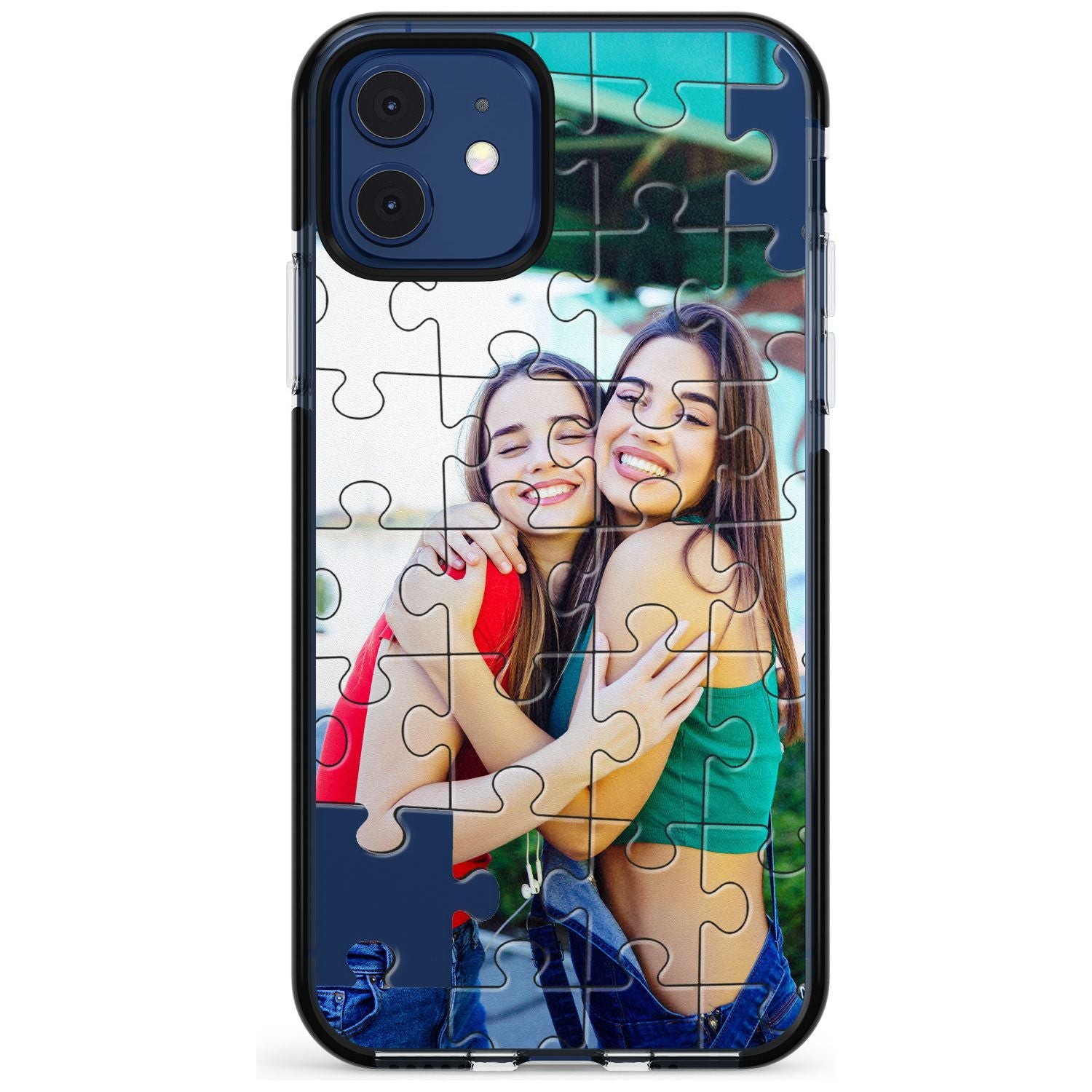 Personalised Jigsaw Puzzle Photo Black Impact Phone Case for iPhone 11 Pro Max