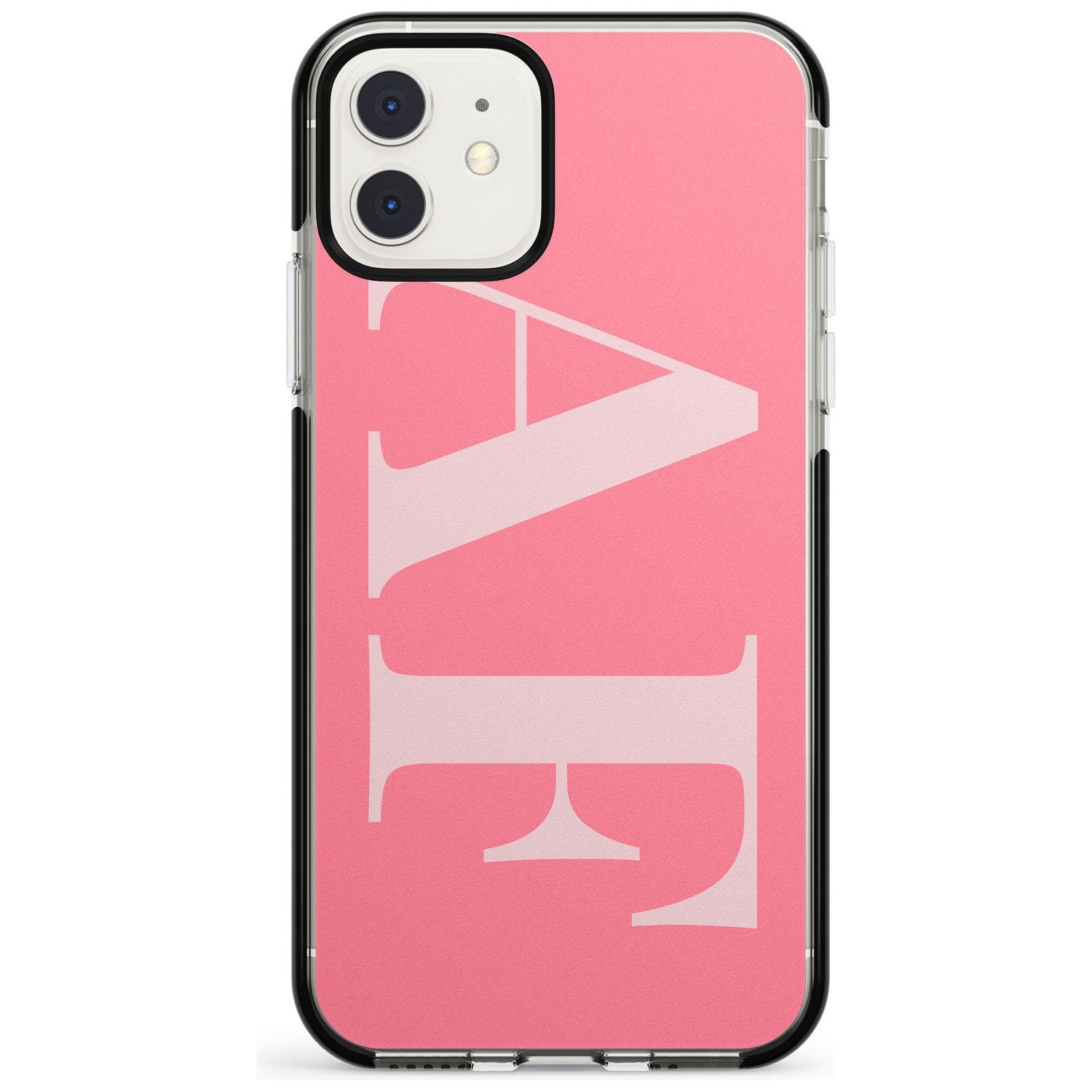 Light & Dark Pink Personalised iPhone Case  Black Impact Custom Phone Case - Case Warehouse