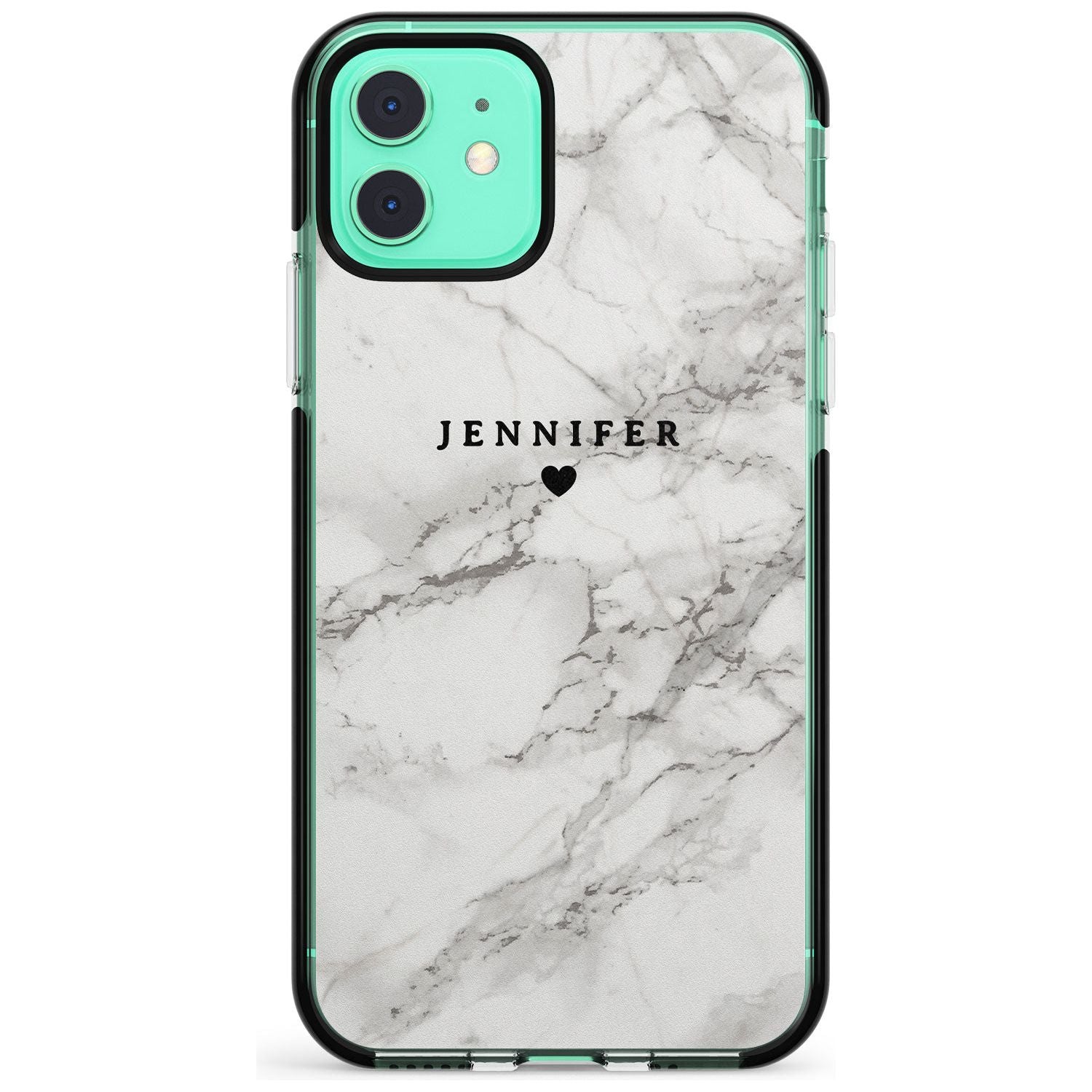 Personalised Light Grey Classic Marble Pink Fade Impact Phone Case for iPhone 11 Pro Max