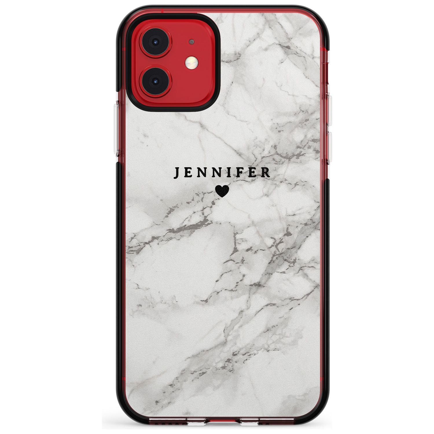 Personalised Light Grey Classic Marble Pink Fade Impact Phone Case for iPhone 11 Pro Max