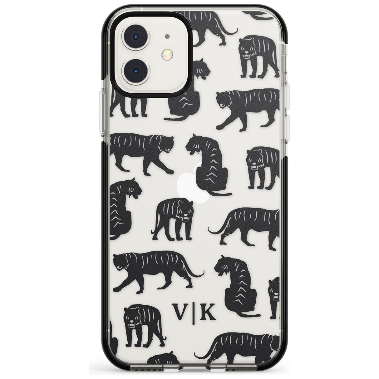 Tiger Silhouettes iPhone Case  Black Impact Custom Phone Case - Case Warehouse