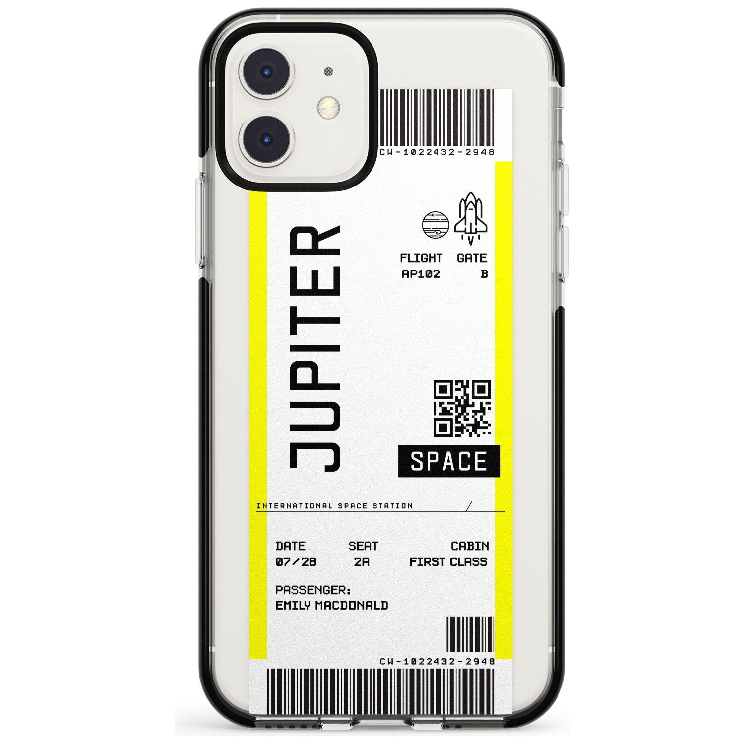 Jupiter Travel Ticket iPhone Case  Black Impact Custom Phone Case - Case Warehouse