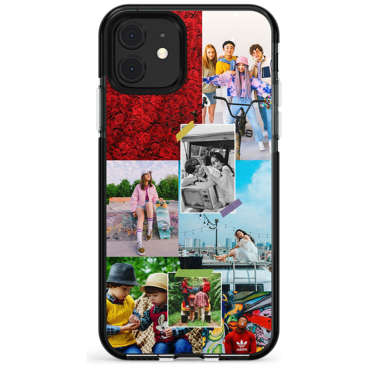 Personalised Photo Collage Black Impact Phone Case for iPhone 11 Pro Max