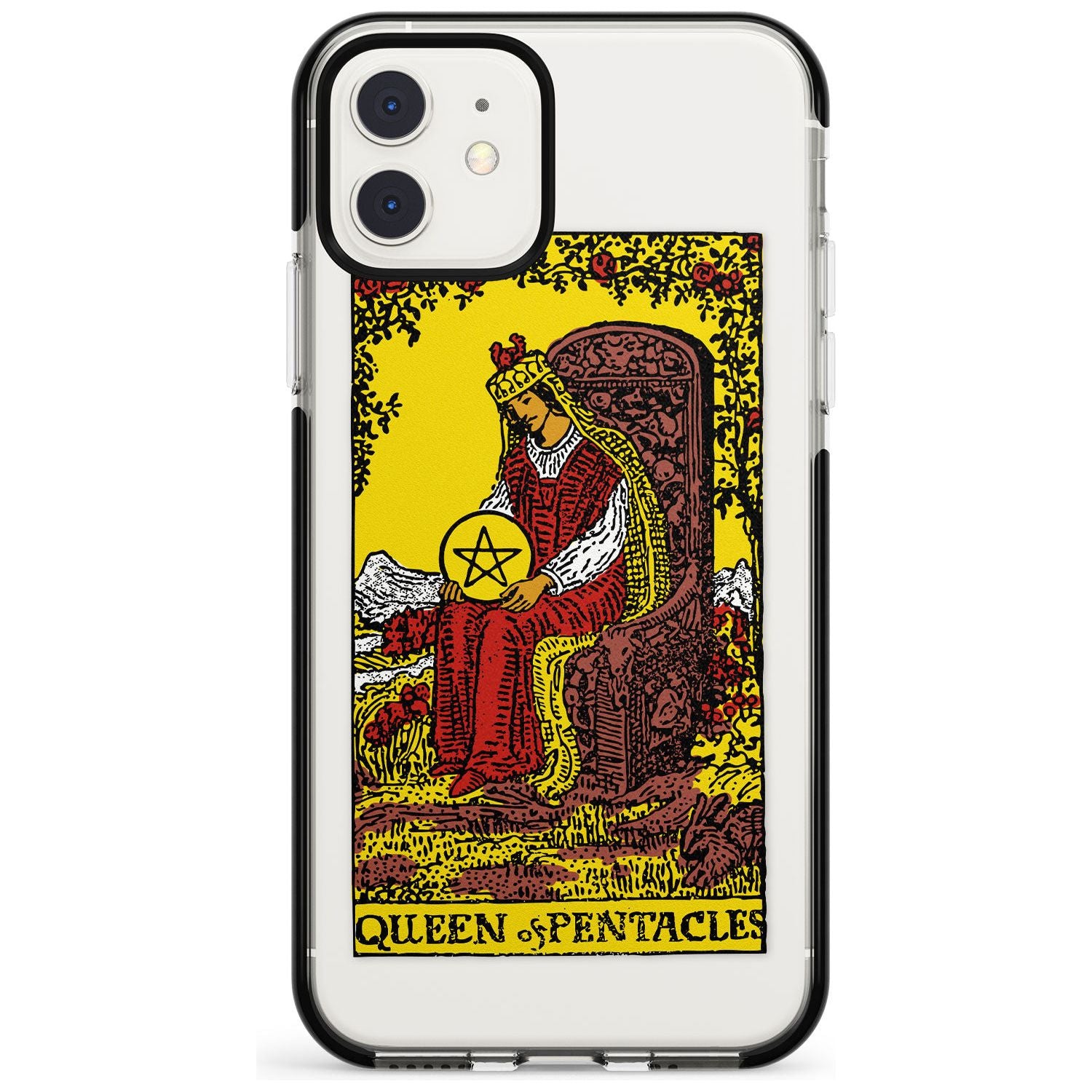 Queen of Pentacles Tarot Card - Colour Pink Fade Impact Phone Case for iPhone 11 Pro Max