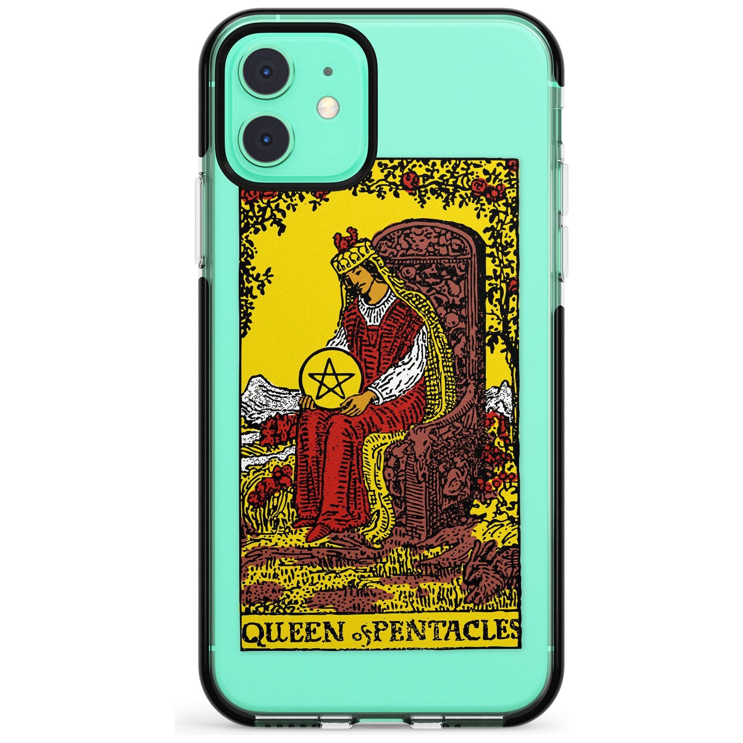 Queen of Pentacles Tarot Card - Colour Pink Fade Impact Phone Case for iPhone 11 Pro Max