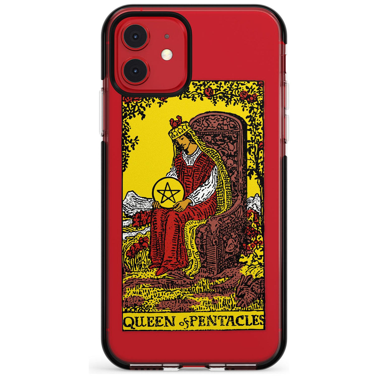 Queen of Pentacles Tarot Card - Colour Pink Fade Impact Phone Case for iPhone 11 Pro Max