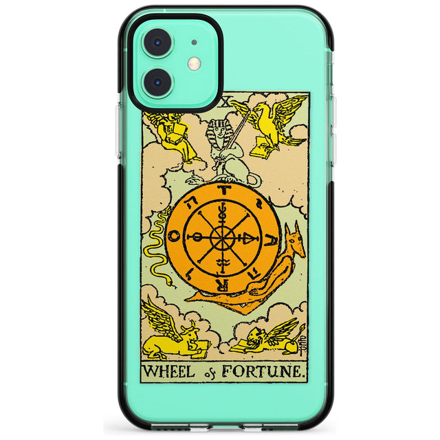Wheel of Fortune Tarot Card - Colour Pink Fade Impact Phone Case for iPhone 11 Pro Max